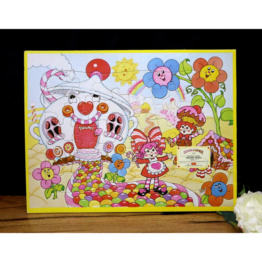 Vintage 1981 Sugar & Spice 30 Piece Inlaid Picture Puzzle Jaymar 2382 80s Toy